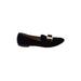 Salvatore Ferragamo Flats: Smoking Flat Chunky Heel Classic Black Solid Shoes - Women's Size 5 1/2 - Almond Toe