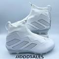 Adidas Shoes | Adidas Nasty 2.0 Football Cleats Lacrosse High Zip White Silver Gx7962 Size 11 | Color: White | Size: 11