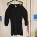 Michael Kors Dresses | Michael Kors Women's Size Large Black Cold Shoulder Dress With Silver Accents | Color: Black | Size: L