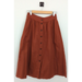 Madewell Skirts | Madewell Palisade Front Button Midi Skirt Rust Orange Women's Size 2 | Color: Orange | Size: 2