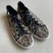 Kate Spade Shoes | Keds For Kate Spade Black Brown Glitter Animal Print Classic Sneakers Size 5 | Color: Black/Brown | Size: 5