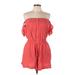 American Eagle Outfitters Romper: Orange Solid Rompers - Women's Size Large