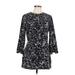 Tory Burch Long Sleeve Silk Top Black Floral High Neck Tops - Women's Size 10