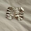 Free People Jewelry | Free People Silver Foil Stud Earrings | Color: Silver | Size: Os