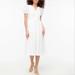 J. Crew Dresses | Jcrew White Midi Dress With Embroidery | Color: White | Size: 16