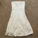 American Eagle Outfitters Dresses | American Eagle White Patchwork Strapless Midi Dress Size 8 | Color: White | Size: 8