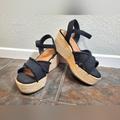 Torrid Shoes | Frayed Espadrille Wedge Ww Torrid | Color: Black/Tan | Size: 7.5