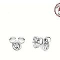 Disney Accessories | Disney Mini Mouse Themed Tribute 925 Silver Stud Earrings Kid Children Adult | Color: Silver | Size: 1/4 Inch