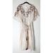 Anthropologie Dresses | Anthropologie Duet Cream Striped Beaded Kaftan Midi Dress S/M New | Color: Cream | Size: S