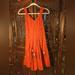 Anthropologie Dresses | Anthropologie Floreate Vintage Silk Blend Orange Embroidered Dress Size 0 | Color: Orange | Size: 0