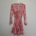 Zara Dresses | Floral Long Sleeved Zara Dress | Color: Orange/Pink | Size: Xs