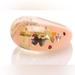 Louis Vuitton Jewelry | Louis Vuitton Pink And Gold Inclusion Dome Ring M | Color: Gold/Pink | Size: M