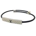Louis Vuitton Jewelry | Louis Vuitton Louis Vuitton Leather Bracelet Champs Elyses M8332 Black X Men... | Color: Silver | Size: Os