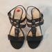 Coach Shoes | Coach Robin Caged Strappy Sandals Buckle T Strap Black Size 7.5 Leather Heel | Color: Black | Size: 7.5