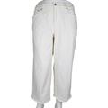 Madewell Jeans | Madewell | Perfect Vintage Wide-Leg Crop Jean In Tile White Women's Plus 20w | Color: Cream/White | Size: 20w