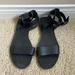Madewell Shoes | Black Madewell Ankle Strap Leather Sandal | Color: Black | Size: 6.5