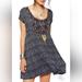 Free People Dresses | Free People Short Sleeves Sundown Babydoll Multi Print Mini Dress Size S | Color: Blue/Red | Size: S