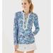 Lilly Pulitzer Tops | Lilly Pulitzer Blue Janie Popover Pullover Top | Color: Blue/White | Size: Xs