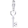 Thomas Sabo Damen-Anhänger Diamond Charm Club Schlüssel mit einem echten Diamant 925 Sterling Silber DC0017-153-14