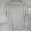 J. Crew Tops | J. Crew Ivory 100% Linen Lightweight Breathable Women Large Short Sleeve Shirt | Color: White | Size: L