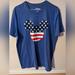 Disney Shirts | Disney Mickey Mouse Blue T-Shirt Family Fun American Flag Ears Mens Size Large | Color: Blue/Red | Size: L