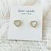 Kate Spade Jewelry | Kate Spade Take Heart Stud Earrings Gold White | Color: Gold | Size: Os