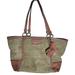 Coach Bags | Coach Alexandra Studded Beige Coral Straw Patent Leather Tote F21959 Euc! $398 | Color: Orange | Size: Os