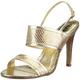 Buffalo Met Pu GG Snake 219082, Damen Sandalen/Fashion-Sandalen, gold, (gold 01), EU 38