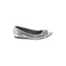 Anne Klein Sport Flats: Slip On Wedge Casual Silver Shoes - Women's Size 9 - Almond Toe