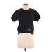 Adidas Stella McCartney Short Sleeve T-Shirt: Black Print Tops - Women's Size X-Small