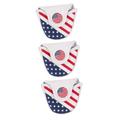 Milisten Driver Covers 3pcs club putter head covers wooden pole cover protective equipment Putter Cover united states flag universal fairway wood Putter cover United States