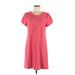 Maeve Casual Dress - Mini Scoop Neck Short sleeves: Pink Print Dresses - Women's Size Medium