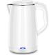 Kettles,1.8L Stainless Inner Lid Kettle 1500W Cordless Tea Kettle,Fast Boiling Hot Water Kettle with Auto Shut Offwith Boil Dry Protection,Double Walled Insulation/White vision