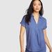 Eddie Bauer Women's Thistle Textured Collared T-Shirt - Bluebird - Size XXL