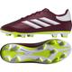 adidas Copa Pure II Club Firm Ground Soccer Shoes - Synthetic Leather, Versatile Outsole, Classic Touch, Eco-Friendly, Shadow Red/White/Team Solar Yellow, 11.5 Women/10.5 Men
