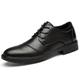 Ninepointninetynine Oxford Shoes for Men Lace Up Round Toe Lace Design Derby Shoes Block Heel Non Slip Low Top Classic (Color : Black Captoe, Size : 10 UK)