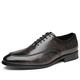 Ninepointninetynine Formal Dress Shoes for Men Lace Up Apron Toe Burnished Toe Shoes Vegan Leather Non Slip Anti-Slip Low Top Party (Color : Grey, Size : 7 UK)
