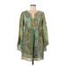 Floreat Casual Dress - Mini: Green Dresses - Women's Size 8