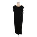 Old Navy Casual Dress - Shift Crew Neck Short sleeves: Black Solid Dresses - Women's Size X-Large