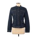 Boden Denim Jacket: Short Blue Print Jackets & Outerwear - Women's Size 8