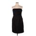 White House Black Market Cocktail Dress - Party Open Neckline Sleeveless: Black Dresses - Women's Size 16