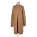 J.Crew Factory Store Casual Dress - Sweater Dress: Brown Dresses - Women's Size Small