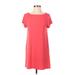 Eileen Fisher Casual Dress - Shift: Red Solid Dresses - Women's Size Small