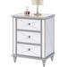 Moasis 3 Drawers Mirrored Dresser Accent Nightstand Bedside Table