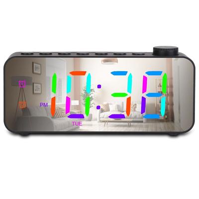 Digital 3D LED Wall Desk Alarm Clock with Snooze