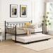 Modern Twin Size Metal Daybed with Pull-Out Trundle - 2-in-1 Sofa Bed Frame, Stylish Design, Sturdy Construction