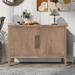 Elegant Storage Cabinet Sideboard Wooden Cabinet With 2 Metal Handles And 2 Doors,Versatile Usage