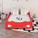 Twin Size Car-Shaped Platform Bed With Wheels,Kids Bedroom Sets