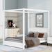 Queen Size Modern Canopy Platform Bed With Headboard And Support Legs,Suitable for Curtains