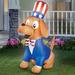 5-Foot Patriotic Dog Outdoor Inflatable 4th of July Decoration - 60 x 62 x 23